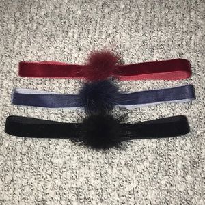 3 velvet puffy chokers